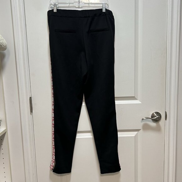 Maje Womens Porto Pants Black Pull On Stripe Track Sport Joggers Size 40 Medium - Picture 6 of 14